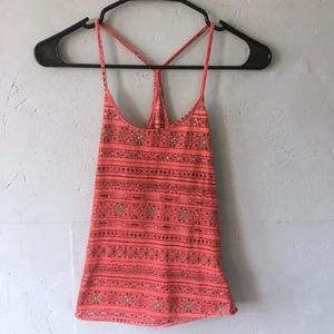 Urban Outfitters - Southwest Strappy Racerback Tank Top | Small | Aztec Coral